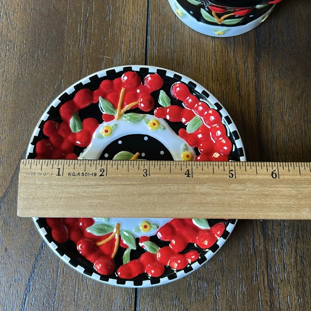 Mary Engelbreit Cheery Cherry Cup & Saucer Set - Picture 4 of 7